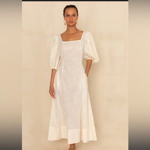 Cloe Cassandro Ecru Linen Dress